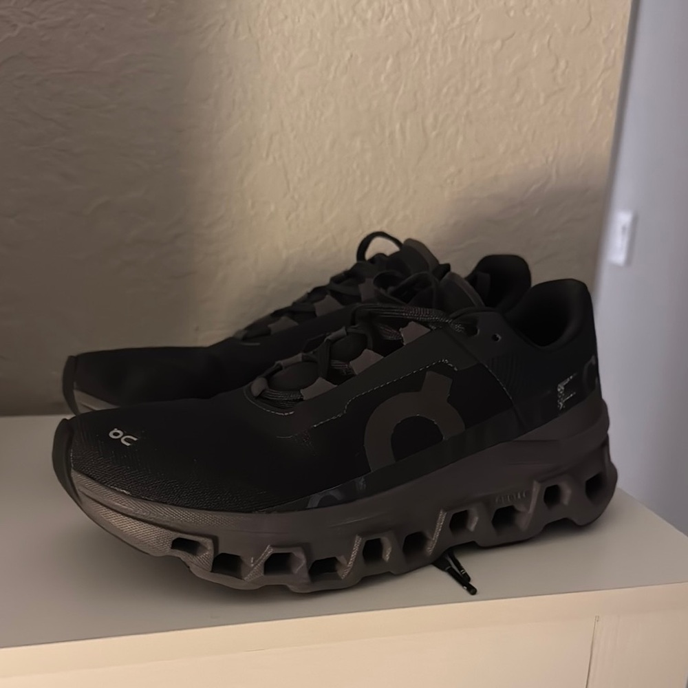 On Running Charcoal and Black Athletic Shoes